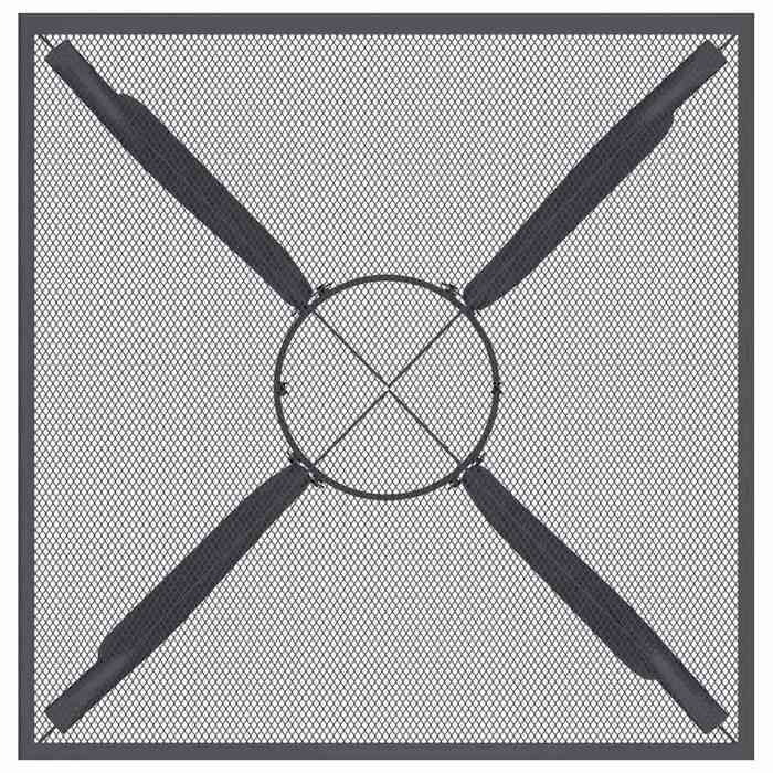 Black Friday Table à dîner de jardin BURKE 2/4 PERSONNES anthracite 50x50x72 cm treillis dacier TTT278