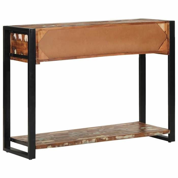 Multicolore Table console - CLARENCE - Meuble couloir - multicolore 100x35x75 cm - bois massif récupération CC570