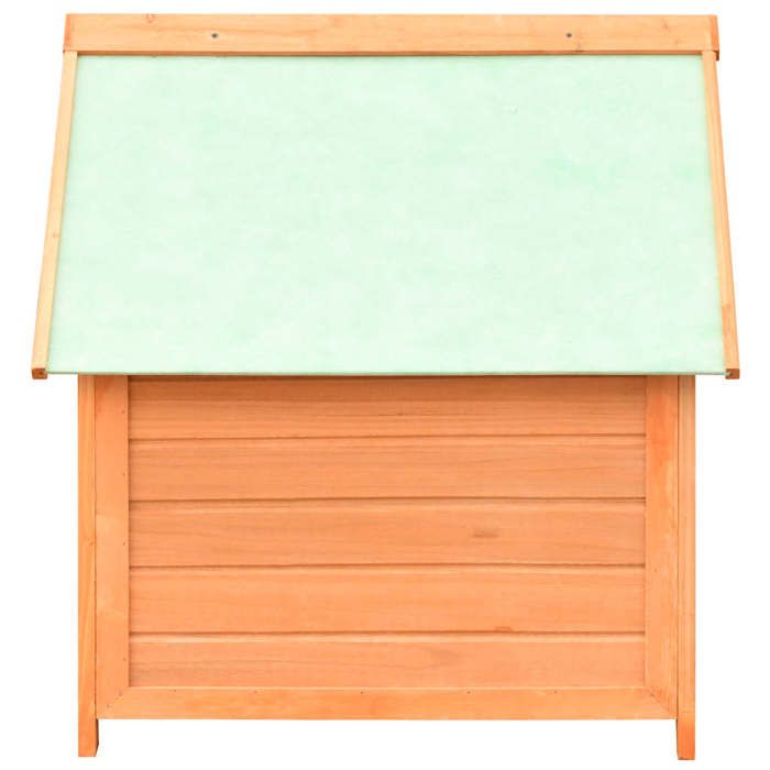 Niche pour chiens en bois - MEUBLECHIC - 72x85x82 cm - Marron et vert - Pin et sapin massif - Toit imperméable