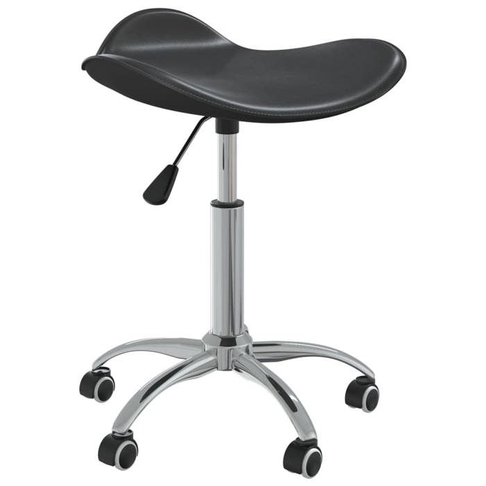 NEW 2026 Chaise à manger( 1 pc) - siège de cuisine/bureau - desgin pivotantes - Noir Similicuir 44x44x(46-57) cm L1226