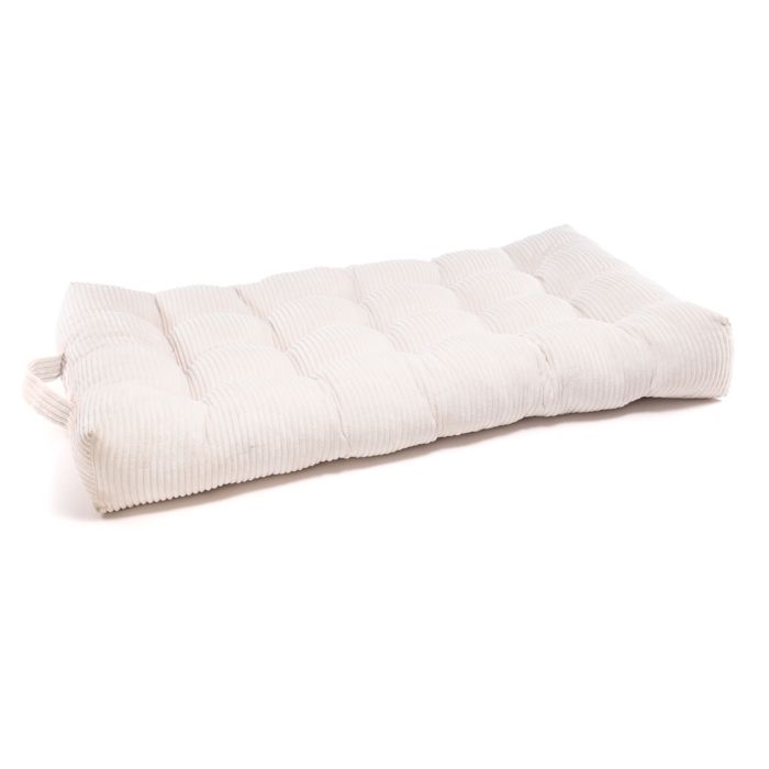 Matelas de Sol pour Enfants ECOPUF - Coussin pour Chambre dEnfant - Matelassé en Velours Côtelé 70x120x15cm - SZ03 Couleur crème