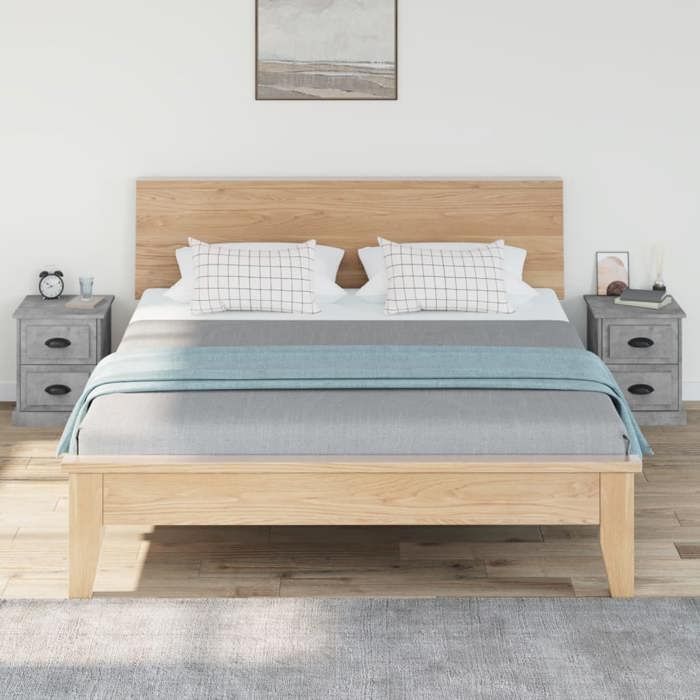 Lot de 2 chevets - SWEETY Gris Tables de chevet - gris béton 39x39x475cm bois ingénierie CL86627183529