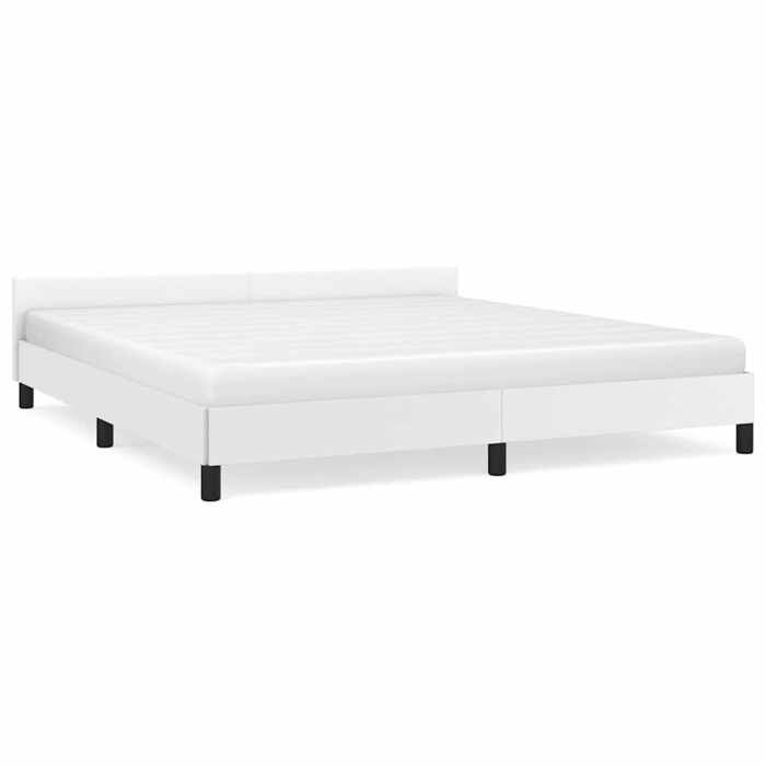 Mode Meuble de chambre - vidaxl - Cadre de lit avec tête de lit sans matelas - blanc 160x200 cm - pour maison N1B14202