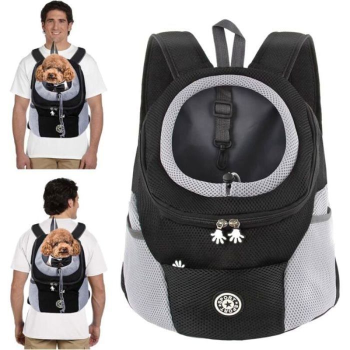XJYDNCG Sac à Dos Transport Chien Respirant Réglable Fond Étanche Pliable Confortable - Noir PANIER DE TRANSPORT