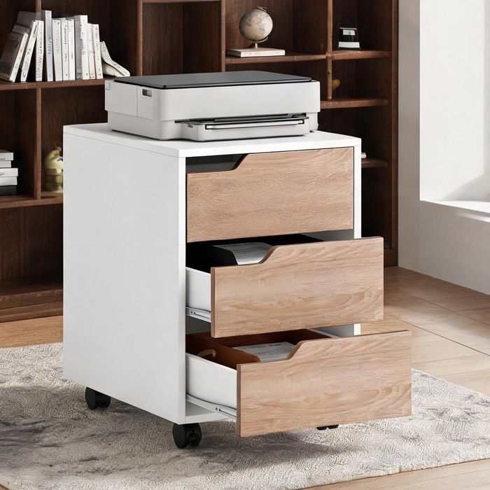 Office Storage with 19.7 x 15.8 x 22.6 in pairing Blanc MDF with 5 cm and 40x50x57