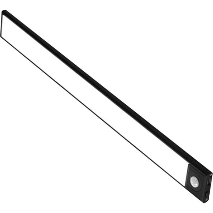 30cm Lampe de placard à détecteur de mouvement LED avec rechargeable USB - Noir - Éclairage sous armoire à intensité variable 30cm Lampe de placard à détecteur de mouvement LED avec rechargeable USB - Noir - Éclairage sous armoire à intensité variable