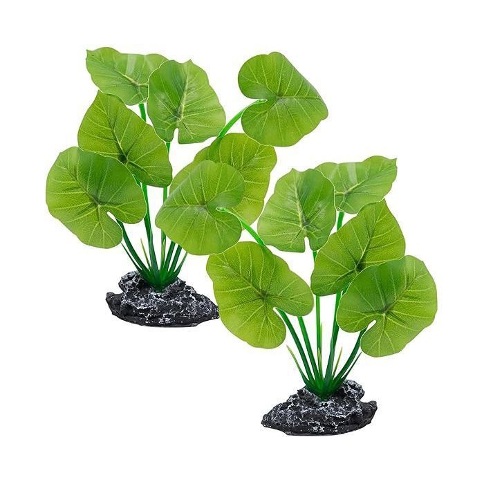 Plante artificielle décorative pour aquarium et terrarium aspect bois flotté avec socle en résine solide FLEUR PLANTE ARTIFICIELLE
