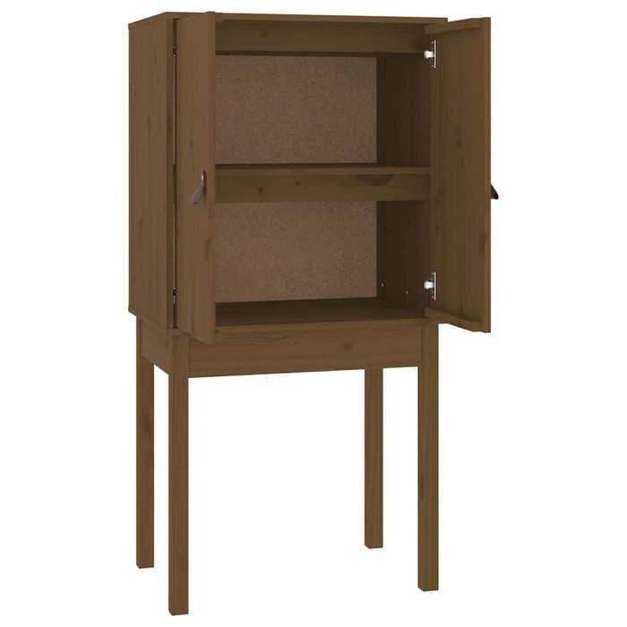 NEW Buffet haut Marron miel 60x40x120 cm Bois massif de pin Cabinet & bahut rangement_57350