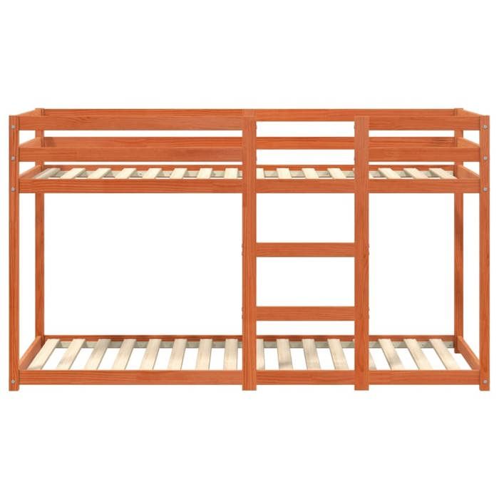 Structure de lit - HAOSHOP - Lit superposé sans matelas cire marron 90x190 cm pin massif&01_93642