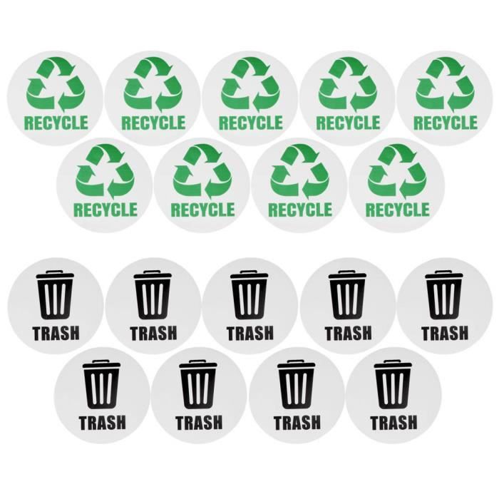 Sticker De Recyclage Autocollant De Poubelle, Autocollant De Recyclage Autocollant De Poubelle