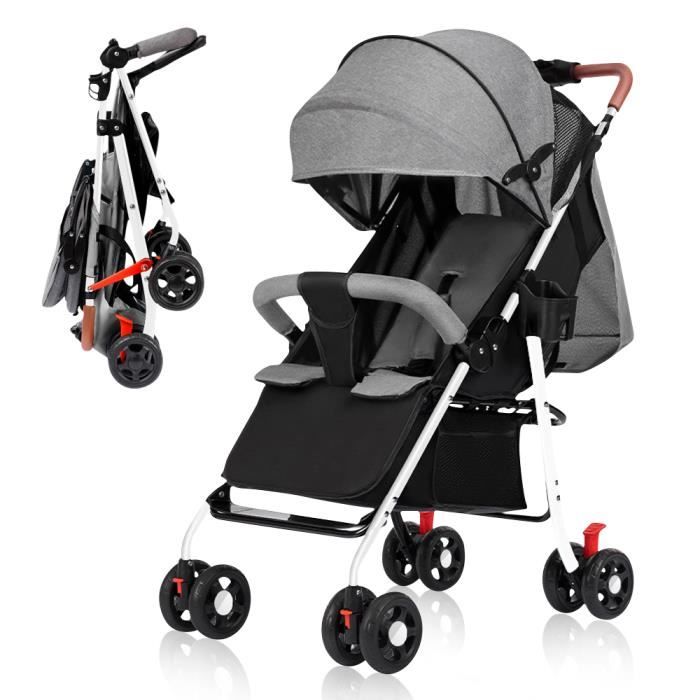 BEBECONFORT Poussette canne ultra compacte Bonny, pliage automatique, 4  roues, Black Chic - Cdiscount Puériculture & Eveil bébé