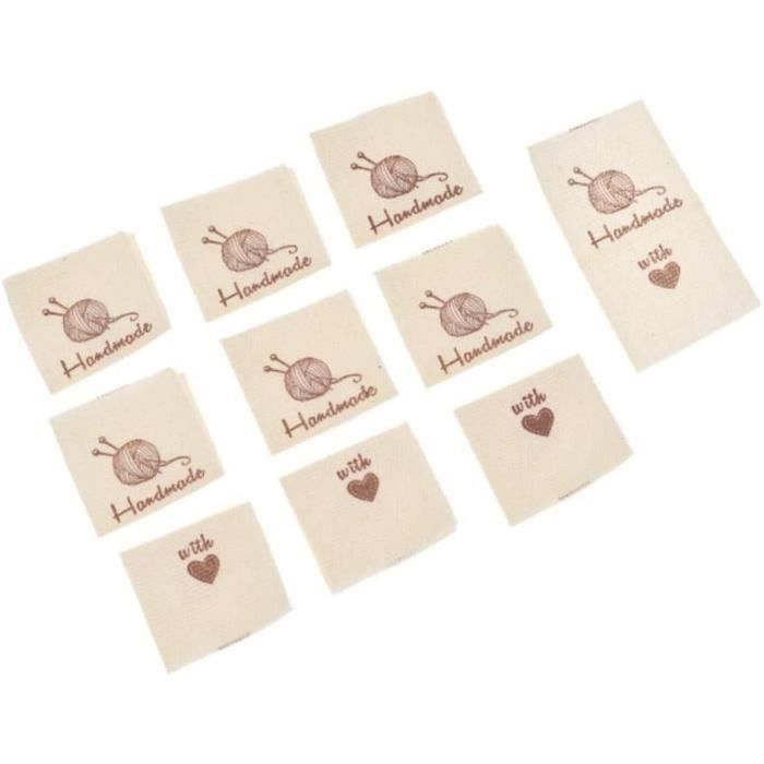 Étiquette Vêtement Faux Cuir Forme Cœur – Fourniture DIY Couture (1 Pièce)