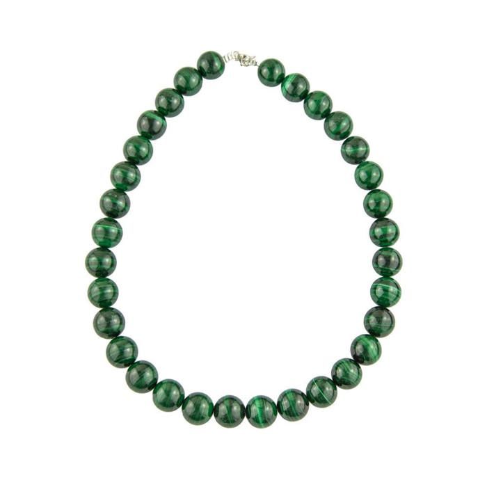 Collier En Pierres De Malachite - Longueur 26 Cm, Vert, Occasion Très Bon état