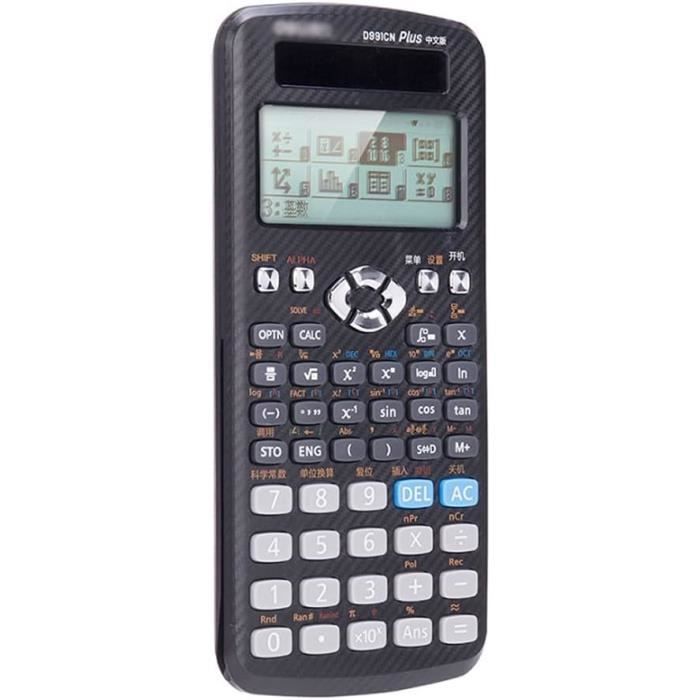 Calculatrice Graphique Scientifique 360 Fonctions - écran 10+2 Chiffres, Couvercle Coulissant, étudiant