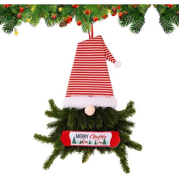 Couronne De Noël Grinch En Peluche Pour Porte D'entrée - Décoration Festive Avec Pieds En Peluche, 40x50 Cm, Pour Intérieur/extérieur