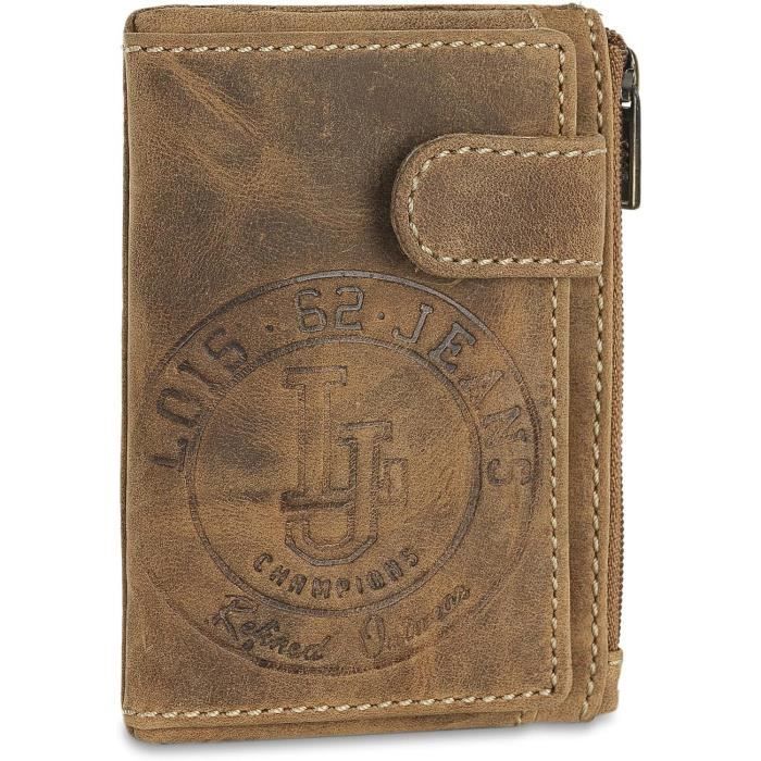 Porte-cartes en cuir noir avec protection RFID, porte-cartes fin Porte-cartes en cuir noir avec protection RFID, porte-cartes fin