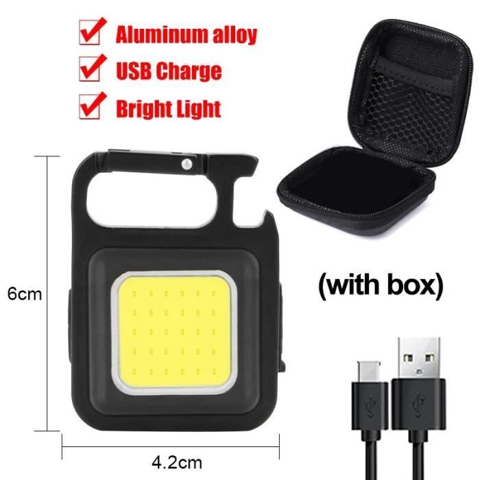 MINI LAMPE TORCHE de poche à Led Porte clés Rechargeable par USB imperméable EUR 7,49 - FR