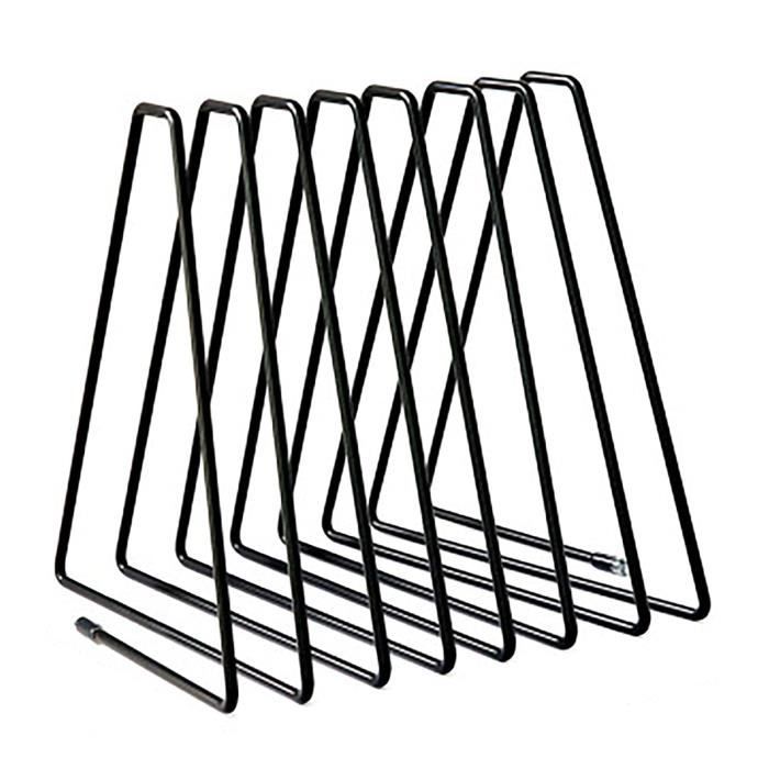 Étagère porte-revues triangulaire en métal support de rangement pour magazines serre-livres