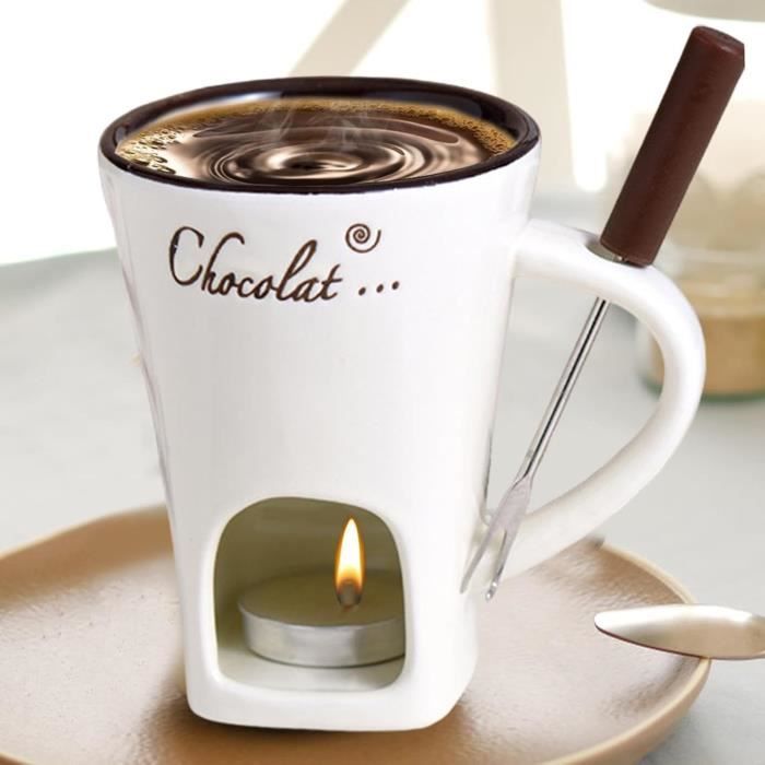 Set Fondue Chocolat Céramique Couteau à Fondue Au Chocolat En Céramique Blanche, Chauffe-glace Au Fondue Fromage Beurre Céramique Blanc Set Fondue Chocolat Céramique Couteau à Fondue Au Chocolat En Céramique Blanche, Chauffe-glace Au Fondue Fromage Beurre Céramique Blanc