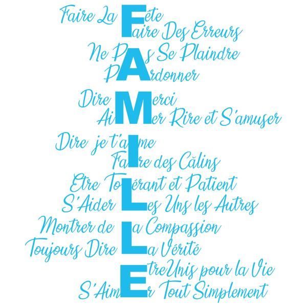 Sticker Citation Mesostiche Et Acrostiche Famille 35x30 Cm Bleu Ciel Tex053 Cdiscount Maison Sticker Citation Mesostiche Et Acrostiche Famille 35x30 Cm Bleu Ciel Tex053 Cdiscount Maison