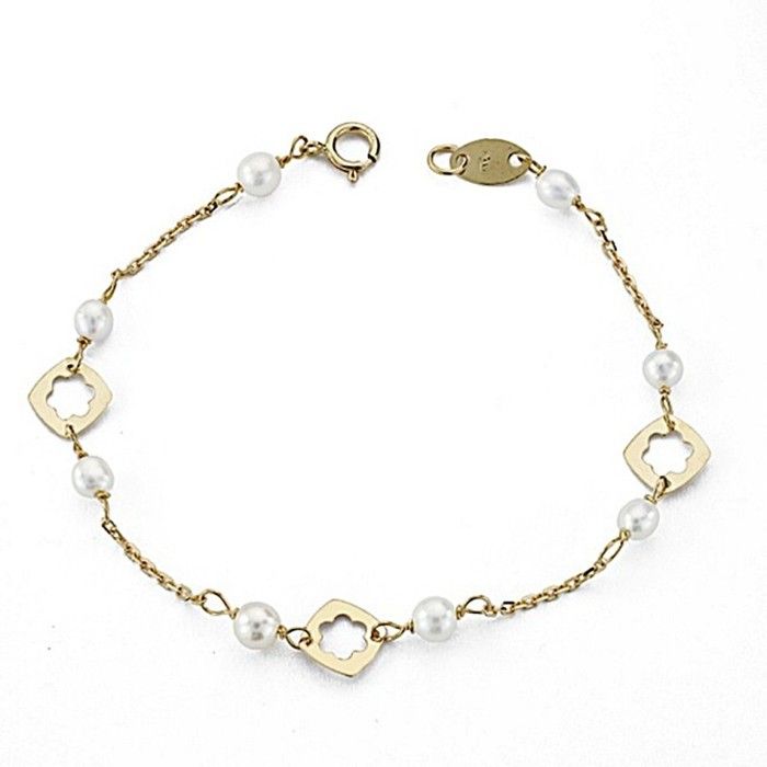 Or 18k Bracelet Bebe 13 5cm Reasa Perles De Culture 7963 Achat Vente Bracelet Gourmette Or 18k Bracelet Bebe 13 5cm Garcon Bebe Dore Cd