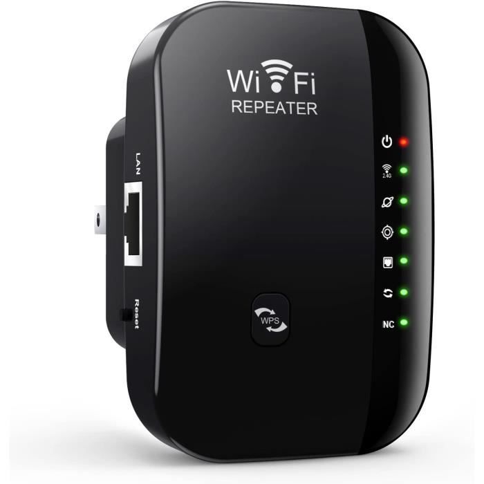 Répéteur WiFi Longue Portée - Couverture Jusqu'à 11 800 Pi² - 2 Ports Ethernet - Mode AP - Facile à Configurer