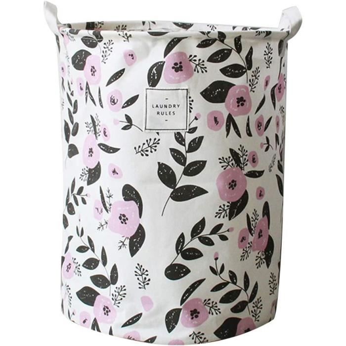 Panier à Linge Pliable DOKEHOM 20 Pouces - Housse Avec Cordon De Serrage - Gris étoile, Grande Capacité - 12