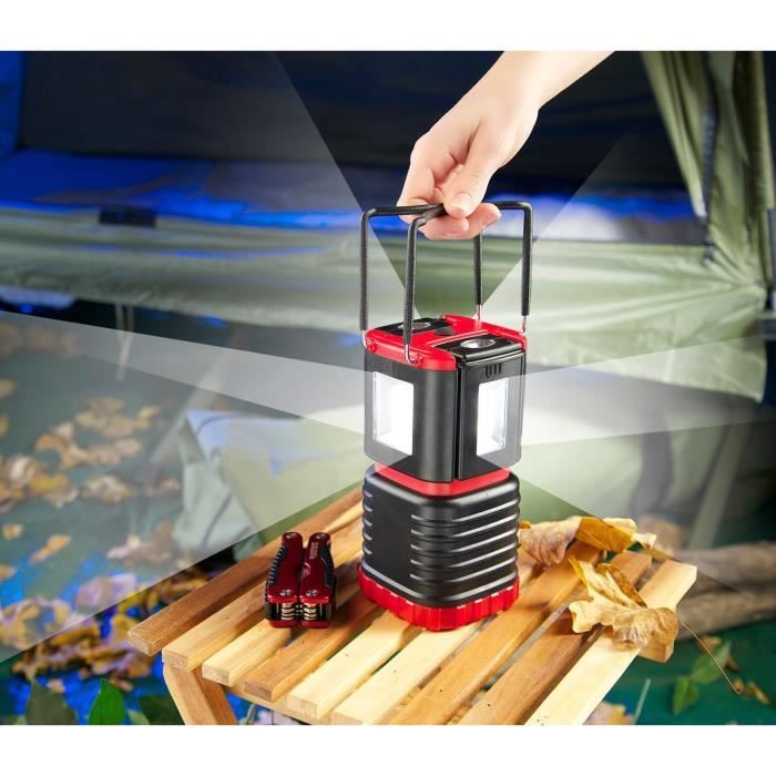 Lampe de camping 3D à poser ou à suspendre avec 2 lampes de poche 3 W