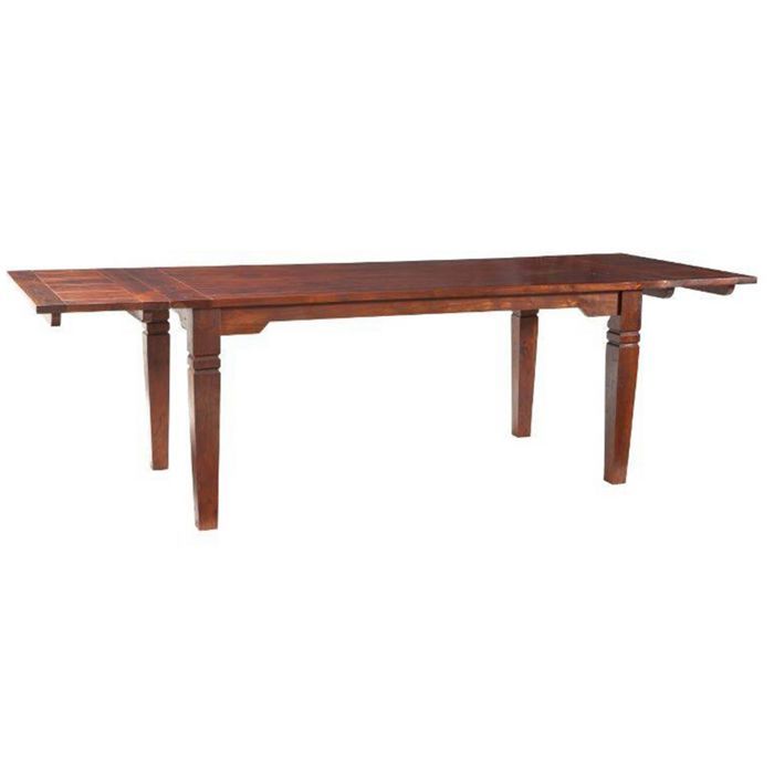 Table extensible 180-260x90cm - Bois massif dacacia laqué (Nougat) - OXFORD #121 Table extensible 180-260x90cm - Bois massif dacacia laqué (Nougat) - OXFORD #121