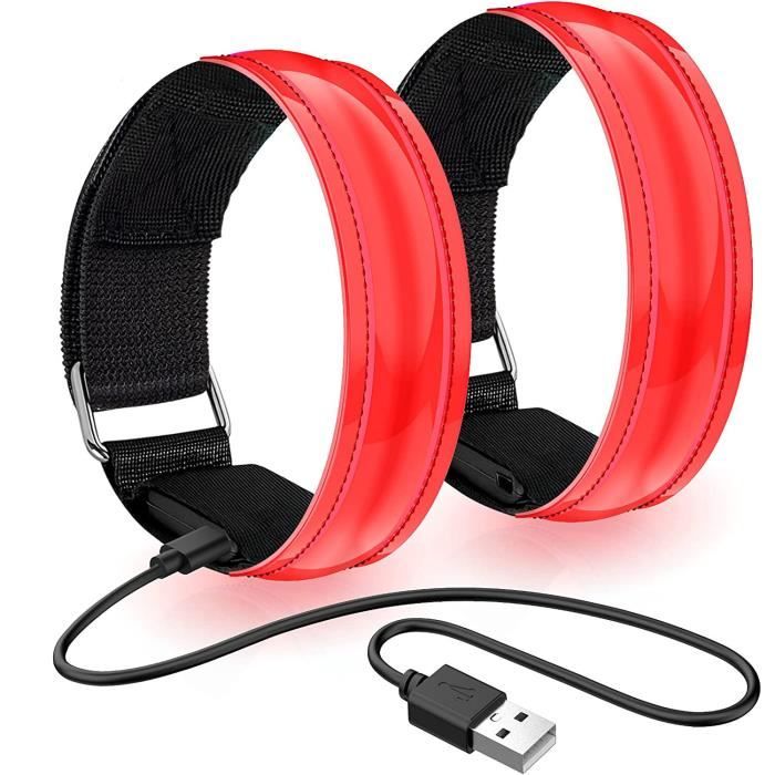 Wowow Orion set de ceinture et brassard, réfléchissant, feu rouge,  rechargeable par USB