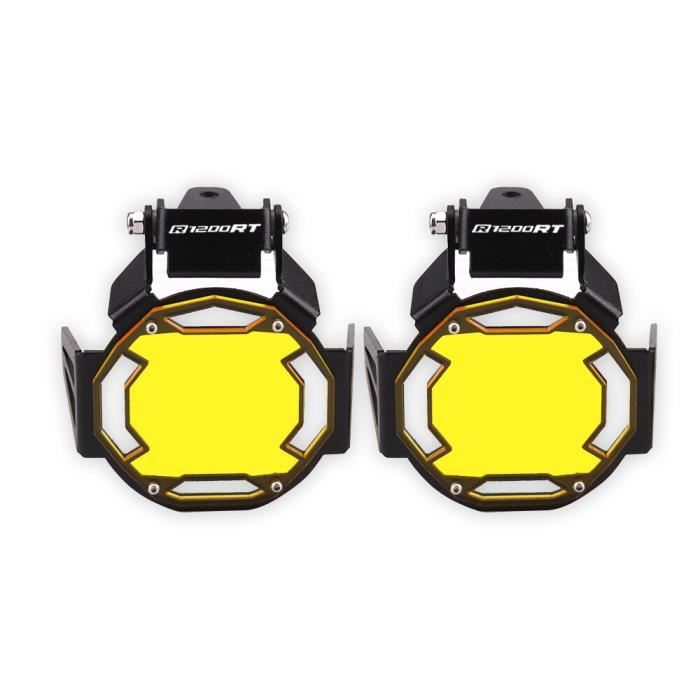 Supports De Projecteur Antibrouillard Moto - Lot De 2 Pièces En Alliage D'aluminium Noir - Pour Fixation Phares Additionnels LED - Diamètre De Perçage 8 Mm - Universel