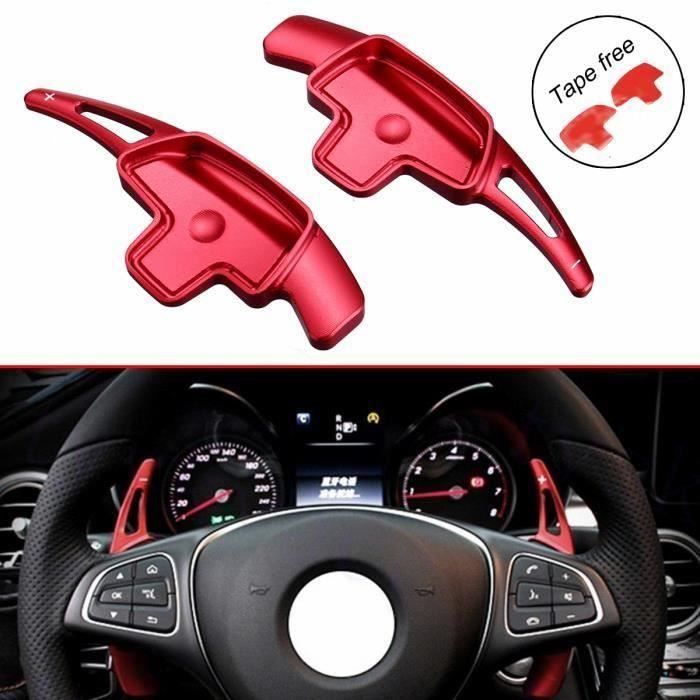 Palettes De Changement De Vitesse Pour Volant - Aluminium - Compatible Mercedes Classe A, B, E, R, M... (Noir)