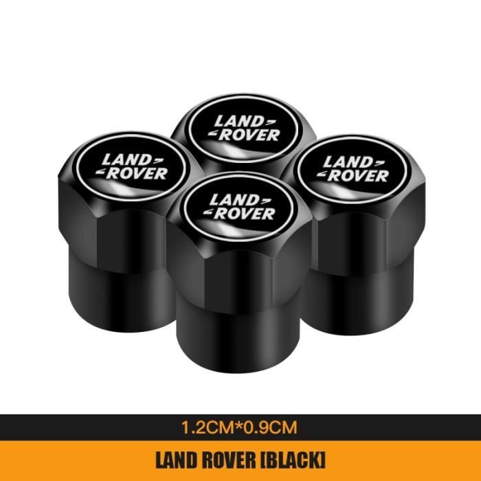 WARDE Applicable aux Bouchons de Valve de Pneu Land Rover Range Rover Evoque Discovery God Line décoration de Couvercle de Couvercle de Noyau de Valve de Pneu modifiée modèle Noir Land Rover 
