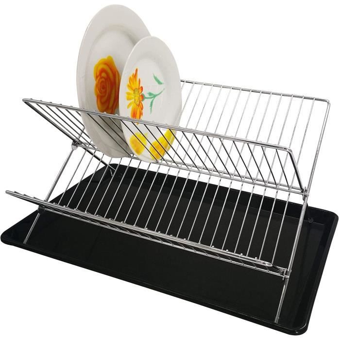 Utoplike Grand égouttoir à Vaisselle en Teck Pliable à 3