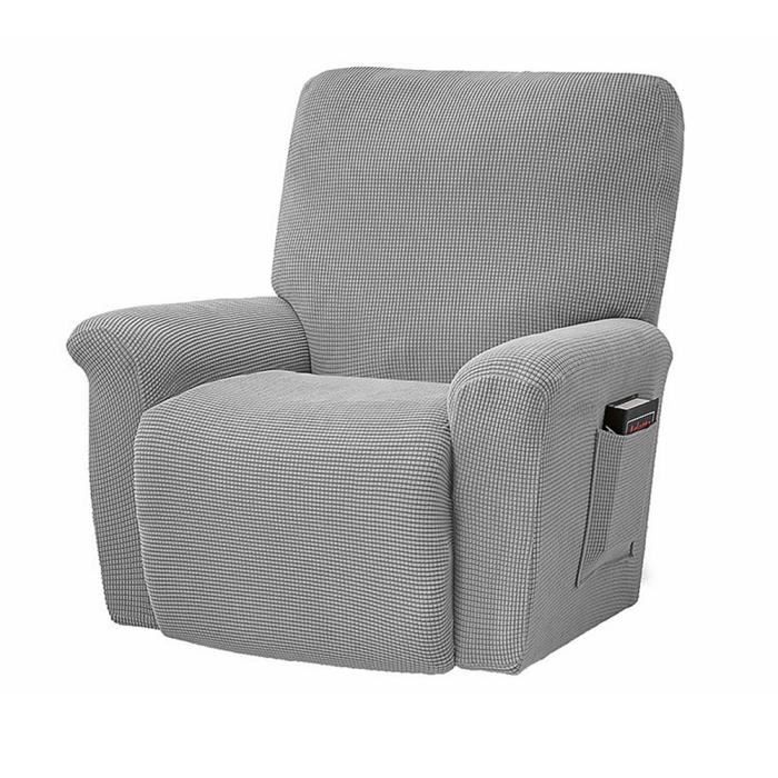 Housse De Fauteuil Extensible En Polaire - 1 Pièce Gris Foncé - Protection Chaise Salle à Manger, Mariage, Hôtel