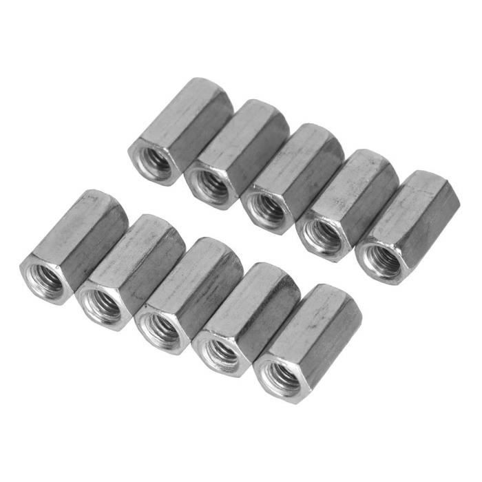M6 Écrous de couplage Long Tige Écrou Hex Coupleur Écrou Filetage Femelle Droit Droite Hex Tige Fileté Bar Bar Stud Studding Hex
