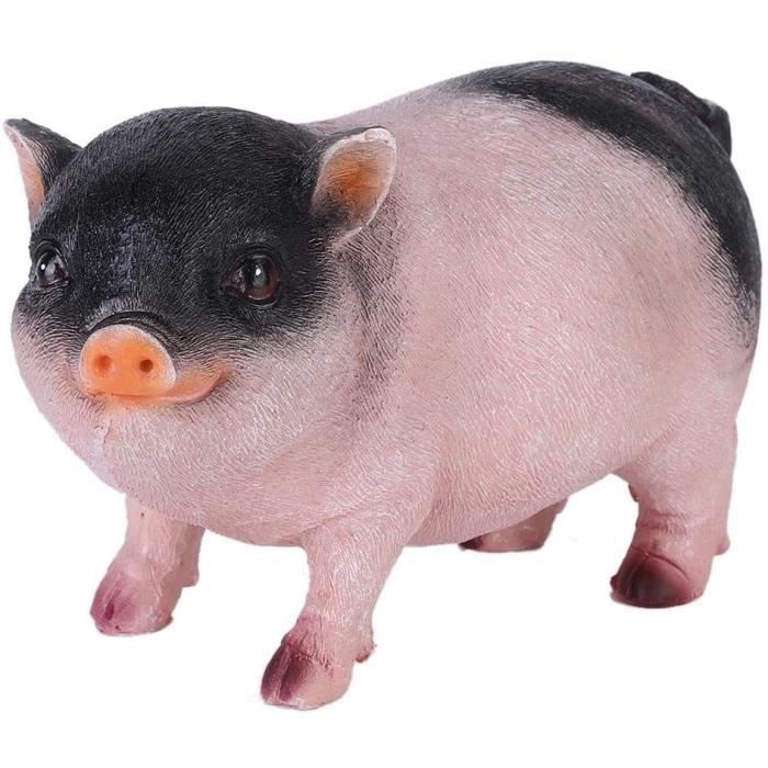 Statue de Jardin de Cochon, résine Figurine Animale Sculpture pelouse