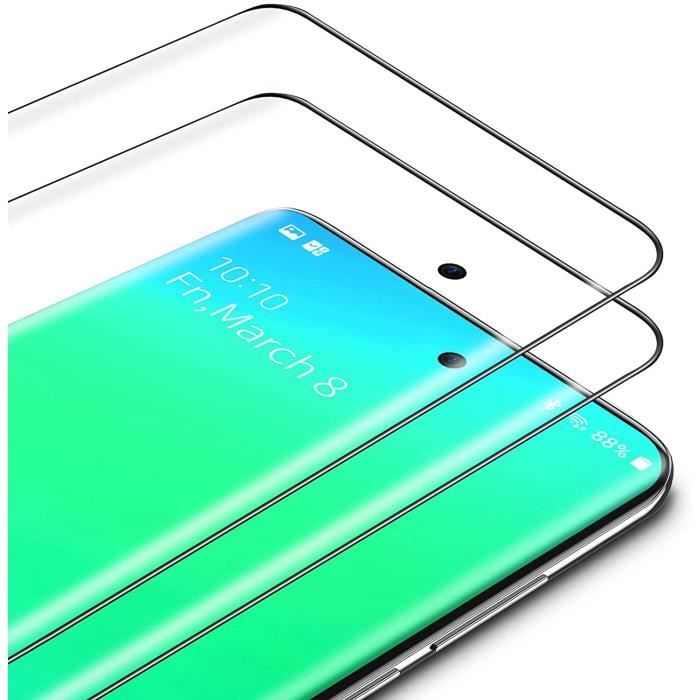 Verre Trempé Samsung Galaxy S21 (5G) (6.2), 2 Pièces Protection écran Film  3D Couverture Complète Mince Anti-Rayure