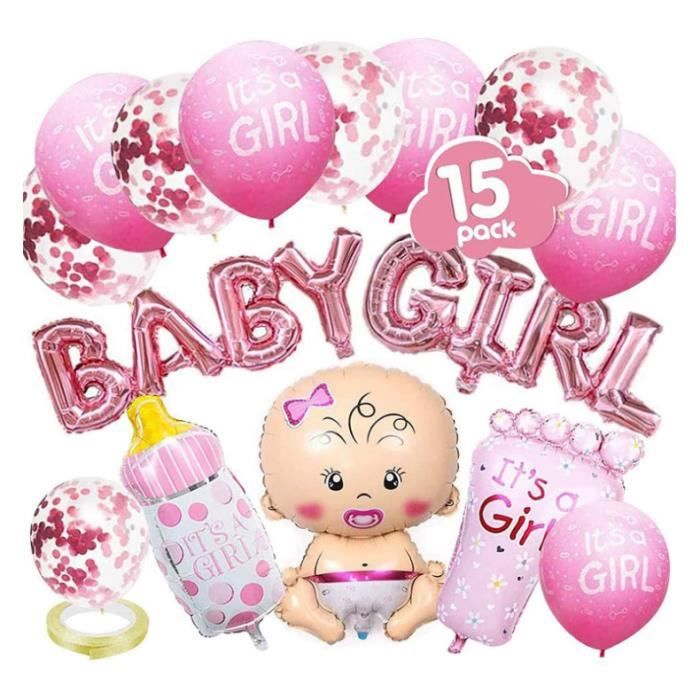 Baby Shower Deco Girl, Baby Shower Party Deco - bannière ballon