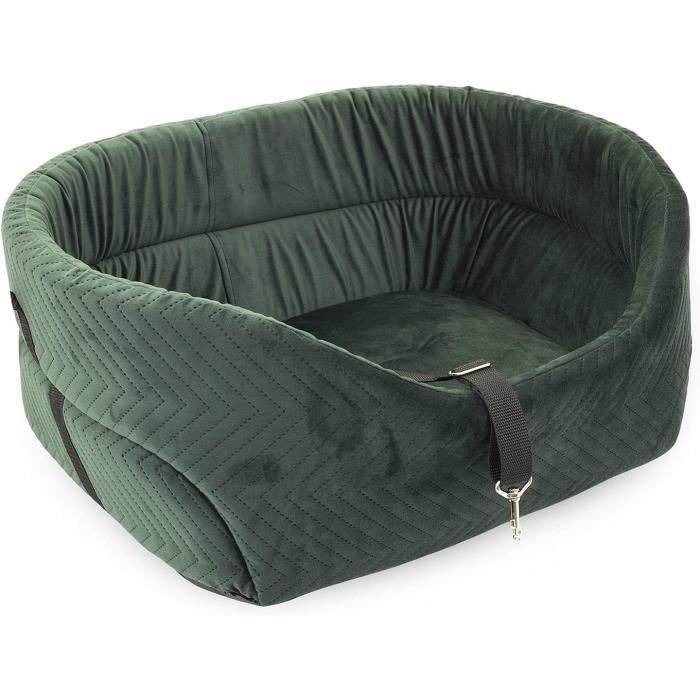 Meilleurs prix pour Siège auto pour chien, siège auto pour chat, siège de transport, vert, L 56 x 48 x 22 cm, imitation daim