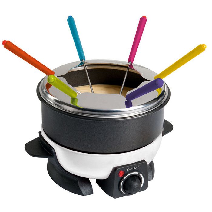 Fondue électrique Livoo DOC106 - Caquelon antiadhérent 1.6L - 6 personnes