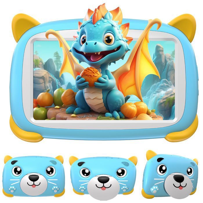 DOOGEE U7 Tablette Enfants 7 Pouces Android 14 4GO+32GO / TF 1TB Contrôle Parental Tablette Tactile Double Caméra/WiFi/Type