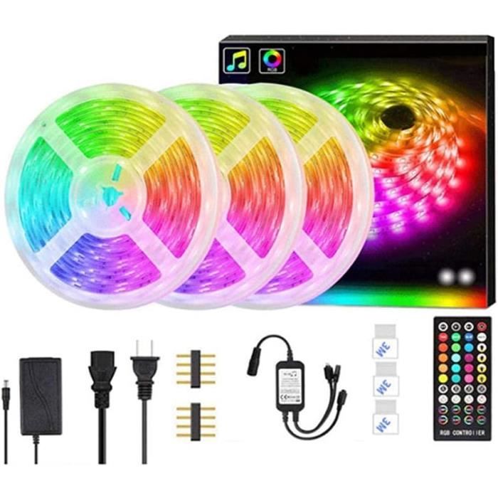Prise américaine - Bande lumineuse LED RGB 5050, contrôleur WiFi