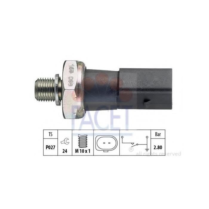 Facet 7.0178 - Indicateur De Pression D'Huile - Manocontact Fiable Pour Votre Moteur