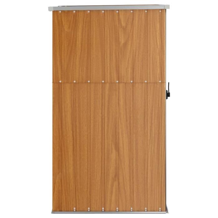 Abri à outils de jardin - FAFEICY - Marron 88x89x161 cm - Acier galvanisé - Métal - Plastique