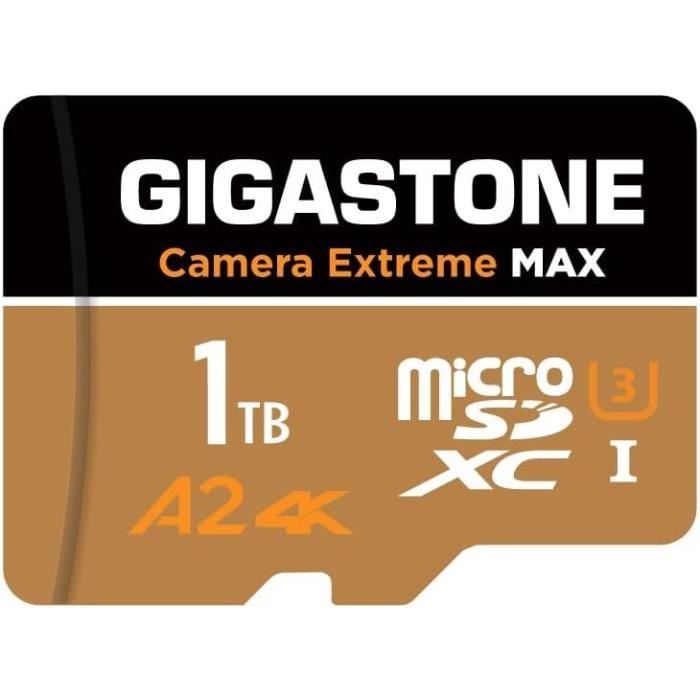 Gigastone Carte Mémoire SDXC 128 Go Lot De 2 - Vitesse 80 Mo/s UHS-I Classe 10