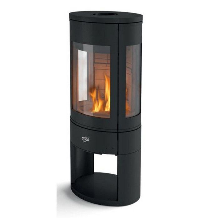Po&ecirc;le &agrave; bois fonte 7kw noir Godin 411106noir