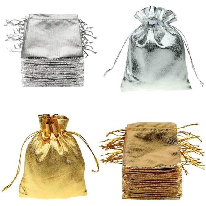 50 pieces Pochette Cadeau Doré Sachet organza Gift Bags 50 pieces Pochette Cadeau Doré Sachet organza Gift Bags