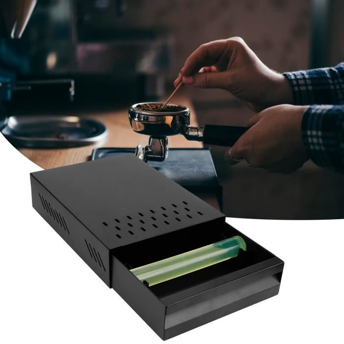 TMISHION Boîte à Café Moulu Boîte De Poudre De Résidus De Café épaissie En Acier Inoxydable De