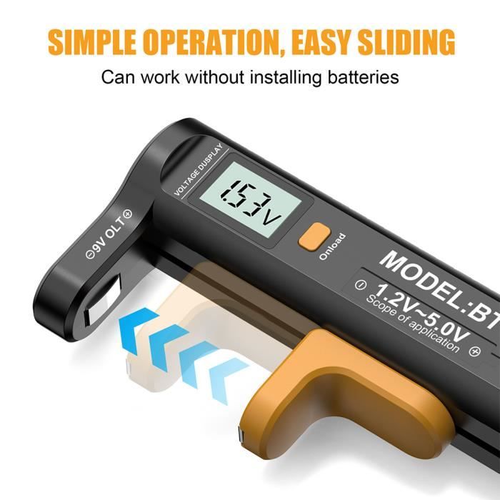 Testeur De Piles Professionnel TKA Avec Écran LCD - Pour Toutes Tailles Courantes